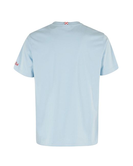 Mc2 Saint Barth Blue Cotton Classic T Shirt for men