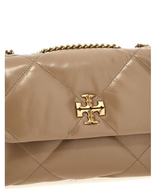 Tory Burch Brown Diamond Quilted Leather Top-Handle Bag