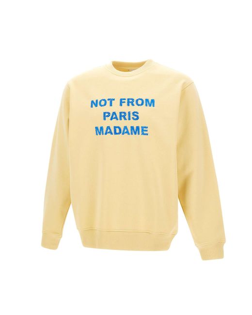 Drole de Monsieur Yellow Le Sweatshirt Slogancotton Sweatshirt for men