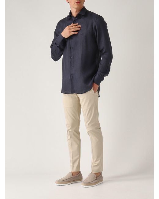 Etro Blue Shirt Roma Logo Shirt for men