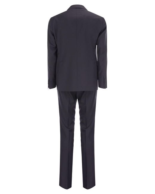 Tagliatore Blue Wool Suit for men