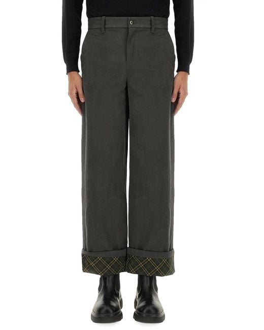Burberry Black Carpenter Pants Cotton Trousers for men