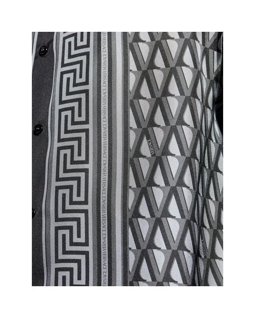 Versace Black Silk Shirt for men
