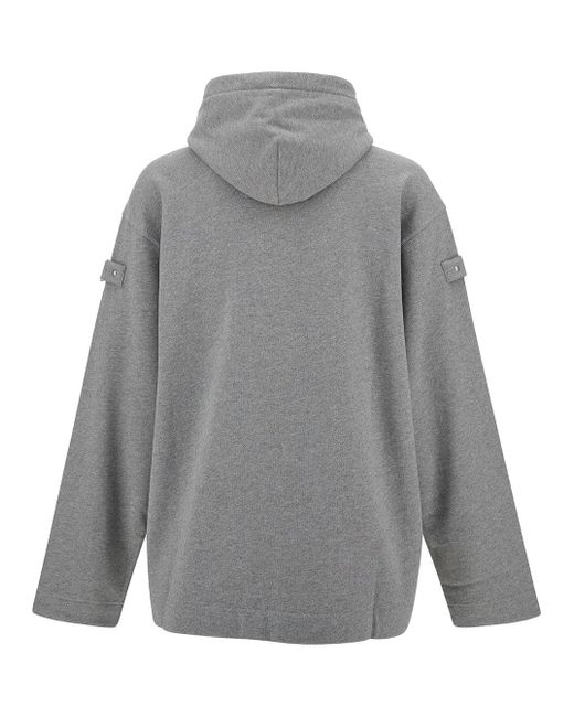 Givenchy Gray Hoodie With Logo And Studs for men