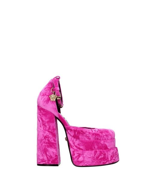 Versace Pink Platform Heel Sandals