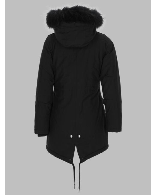 Canadian Black Parka Cotton Hooded Polyester Jacket