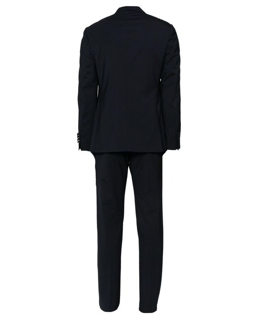 Lardini Blue Single-Breasted Wool Suit for men