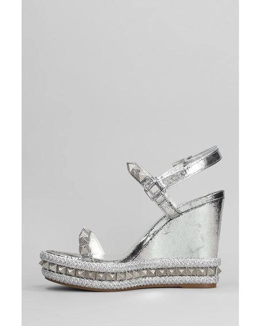 Christian Louboutin Gray Pyraclou 110 Sandals