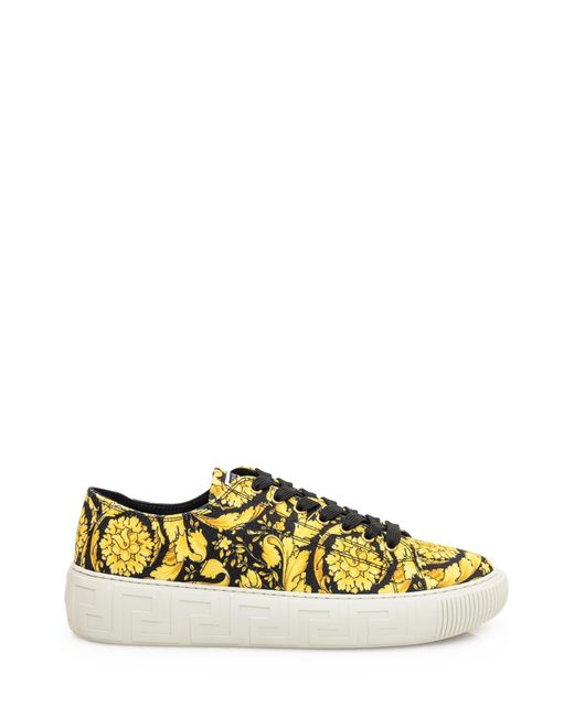 Versace Yellow Barocco Sneaker for men