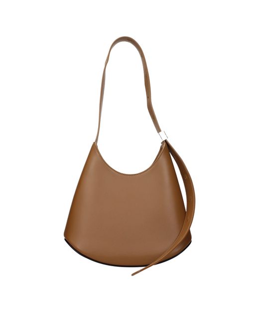 Jil Sander Brown Leather Shoulder Bag