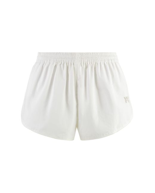 Alexander Wang White Techno Fabric Shorts