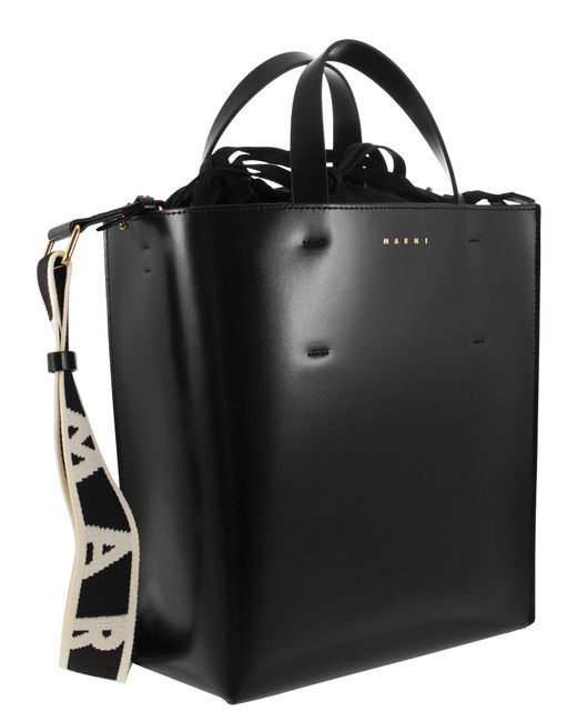Marni Black Museo - Small Bag With Shoulder Strap