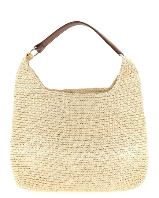 Maison Michel Natural Cristiana Shoulder Bag Raffia