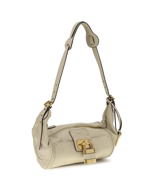 Chloé Natural Small Paddington Shoulder Bag Calf Leather Bos Taurus