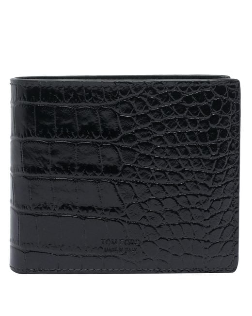 Tom Ford Black Classic Bifold Wallet for men