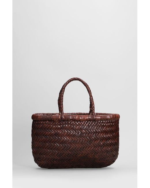 Dragon Diffusion Brown Mini Flat Gora Baskt Hand Bag