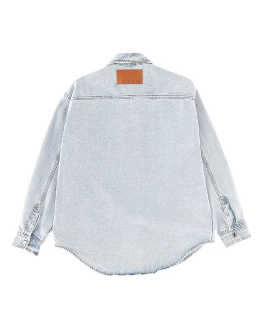 MSGM White Shirt With Embroidered Logo Cotton for men