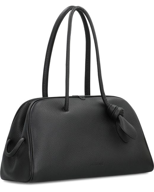 Jacquemus Black Bowling Bag Leather Tourism