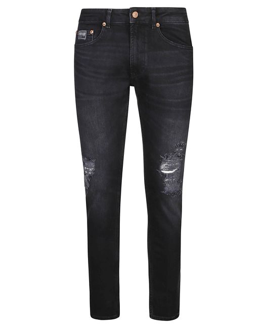 Versace Blue Presley 5 Pocket Skynny Narrow Dundee Jeans for men