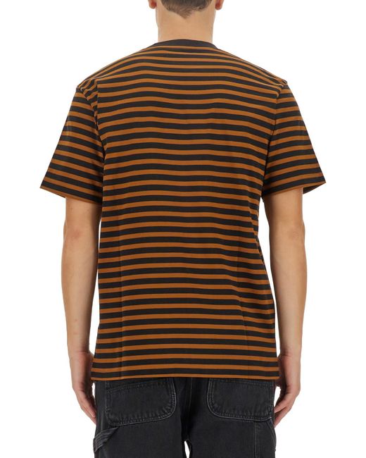 Carhartt Brown S/s Seidler Pocket Tobacco Black T-shirt for men