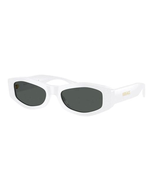 Versace Gray Sunglasses Rectangle Full Rim, Frame And Lens Ve4487314/87