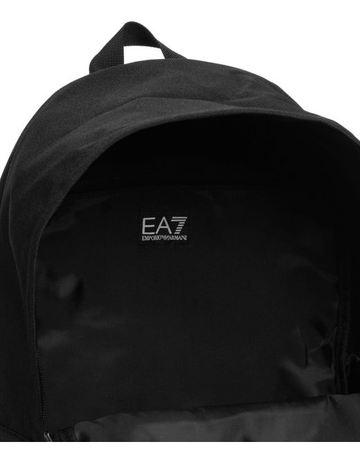EA7 Black Backpack for men