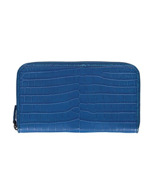 Bottega Veneta Blue Leather Zip-around Wallet for men