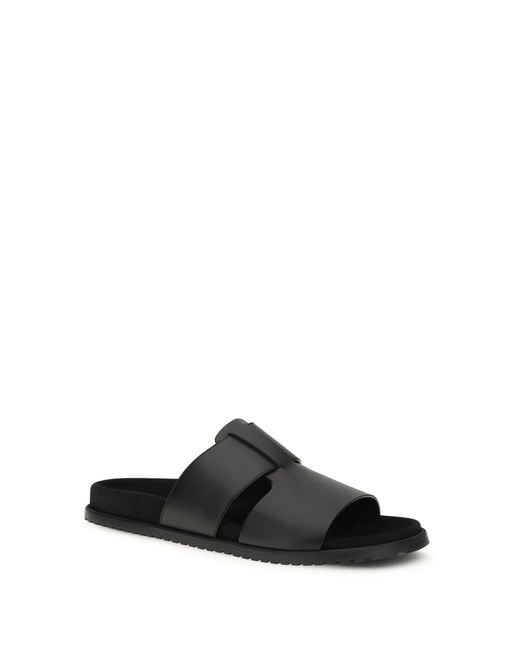 Dolce & Gabbana Black Sandals Calf Leather for men
