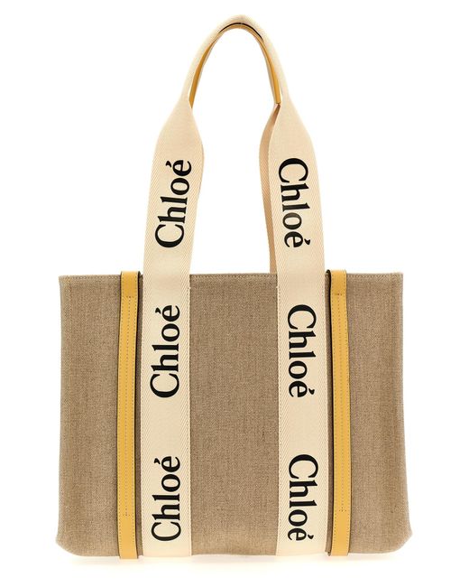 Chloé Natural Woody Medium Shopping Bag