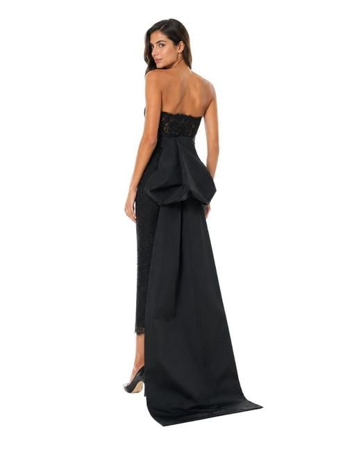 Monique Lhuillier Black Midi Dress Cotton