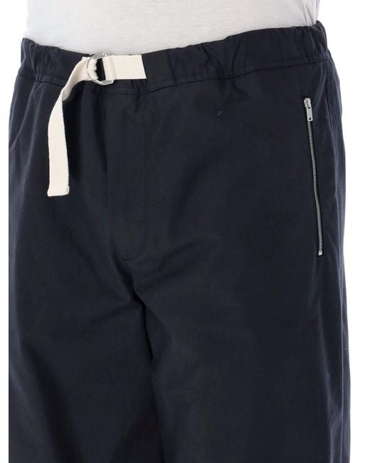 Jil Sander Blue Belted Cargo Pants for men