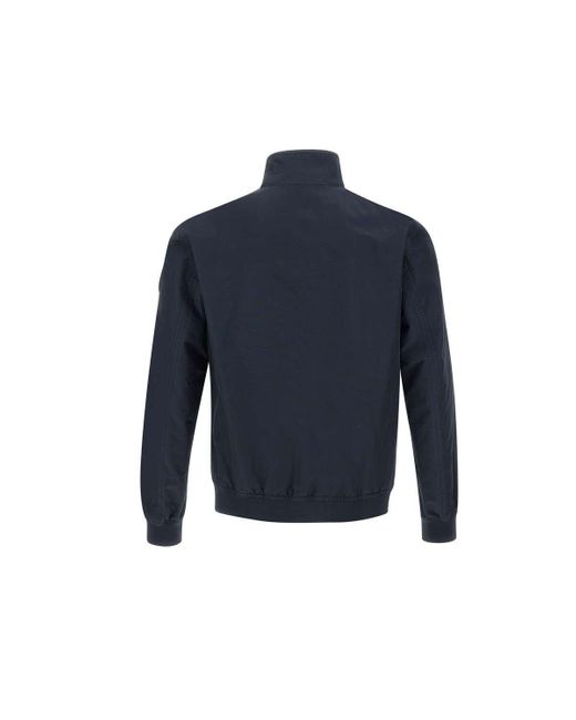 Woolrich Blue Zip-Up High Neck Jacket for men