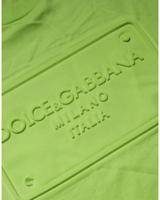 Dolce & Gabbana Green Logo Graphic Tshirt for men