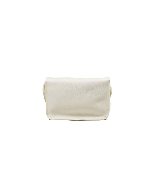 Marni White Logo-Embroidered Foldover Top Belt Bag for men