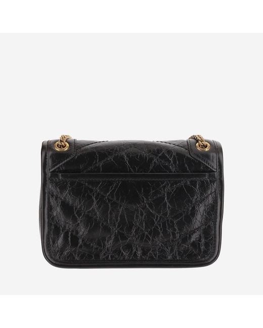 Saint Laurent Black Mini Leather Bag Niki Shoulder