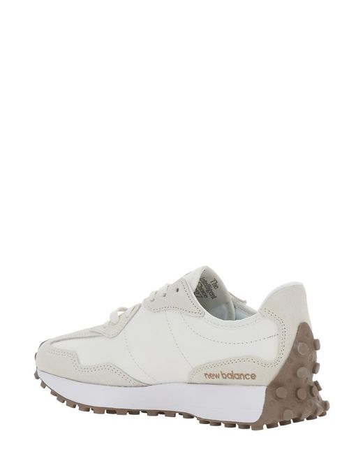 New Balance White Sneakers 327 Tech Fabric Trainers