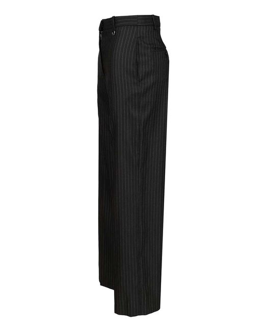Isabel Marant Black "Noanda" Pinstriped Suit Trousers