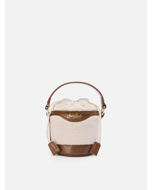 Mc2 Saint Barth Multicolor Mila Teddy Bucket Bag Sherpa