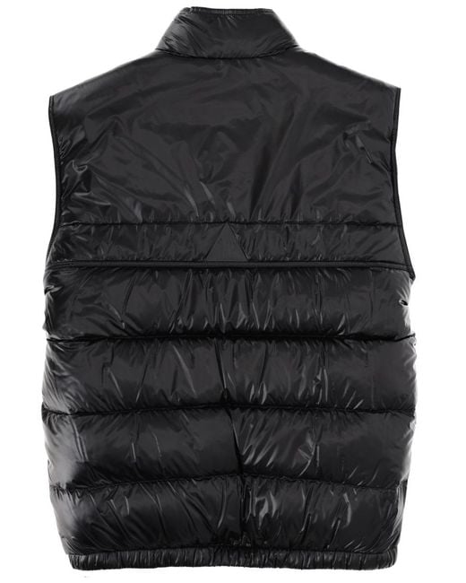 Moncler Black Padded Jacket Polyamide Waistcoats & Gilets for men