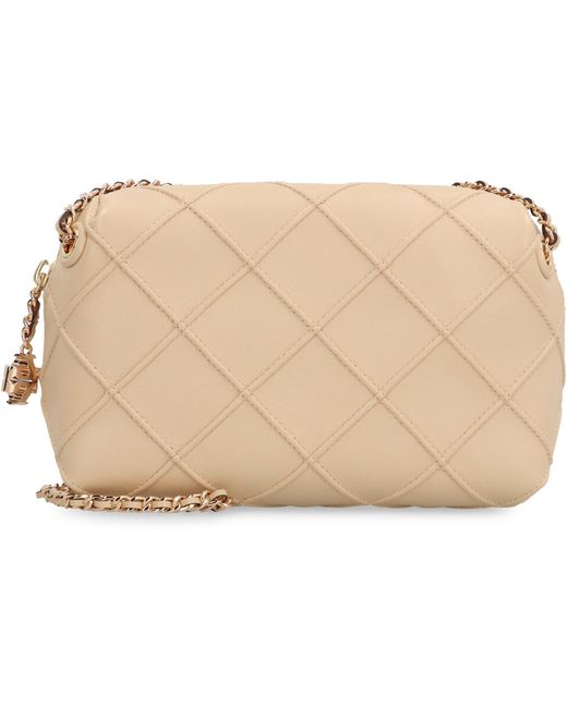Tory Burch Natural Leather Crossbody Bag Fleming Lamb Shoulder