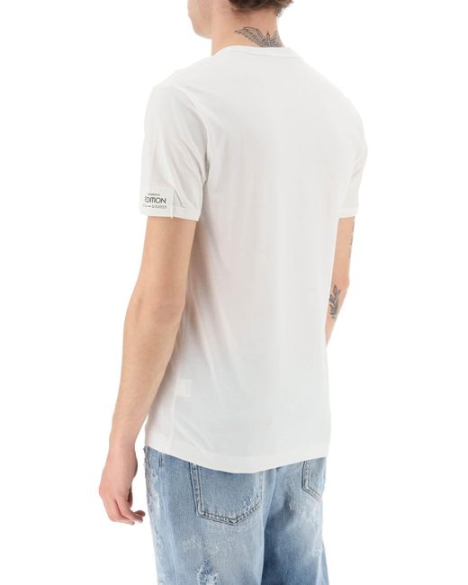 Dolce & Gabbana White Portofino Print Re-edition T-shirt for men