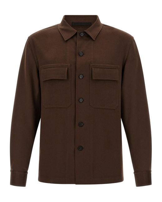 Zegna Brown 'Alba' Shirt for men