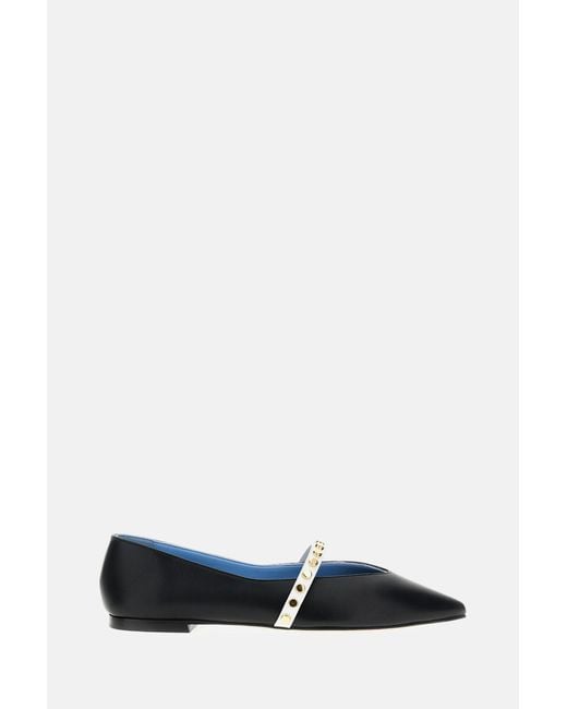 McQueen White Flat Shoes Lamb Leather