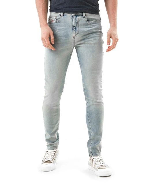 DIESEL Blue D-Amny Skinny Fit Denim Jeans for men