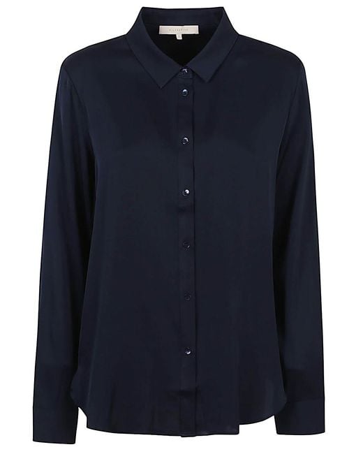 Silk95five Blue Shirts Silk Elastane