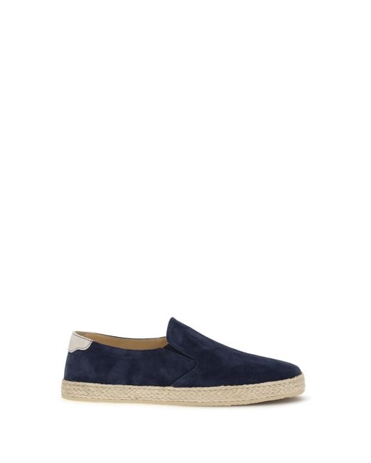 Brunello Cucinelli Blue Suede Sneakers for men