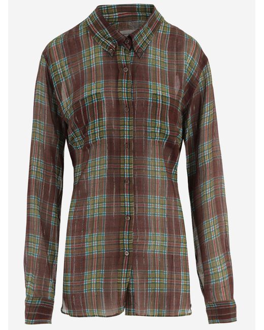 Dries Van Noten Gray Viscose-Silk Shirt