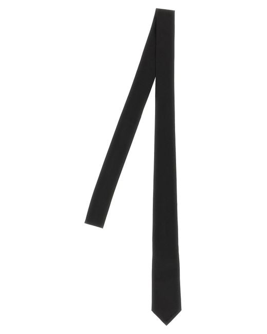 Balenciaga Black Silk Tie for men