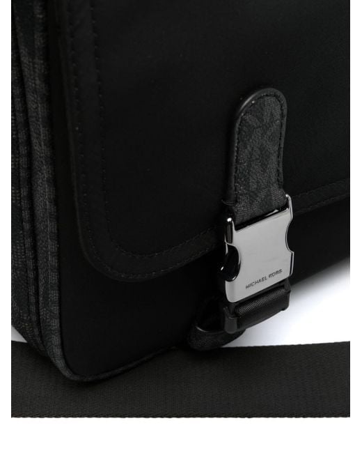 Michael Kors Black Utility Flap Msgr Bags for men