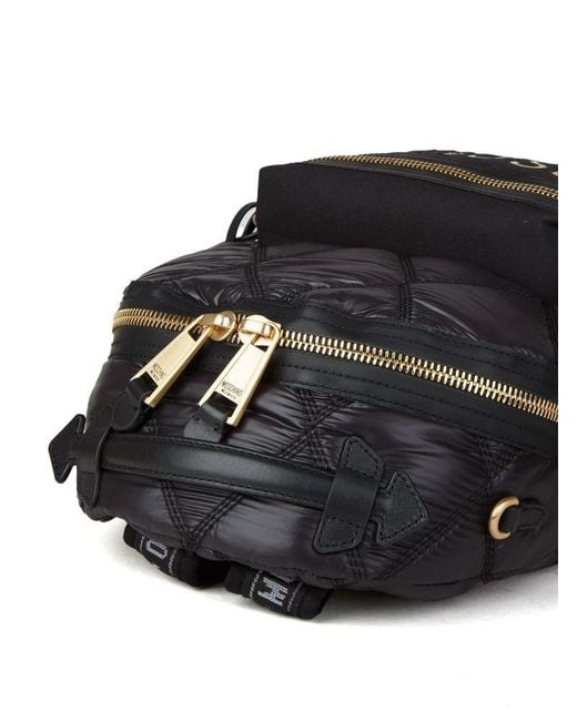 Moschino Black Backpack-Multi Nylon Bags Backpacks